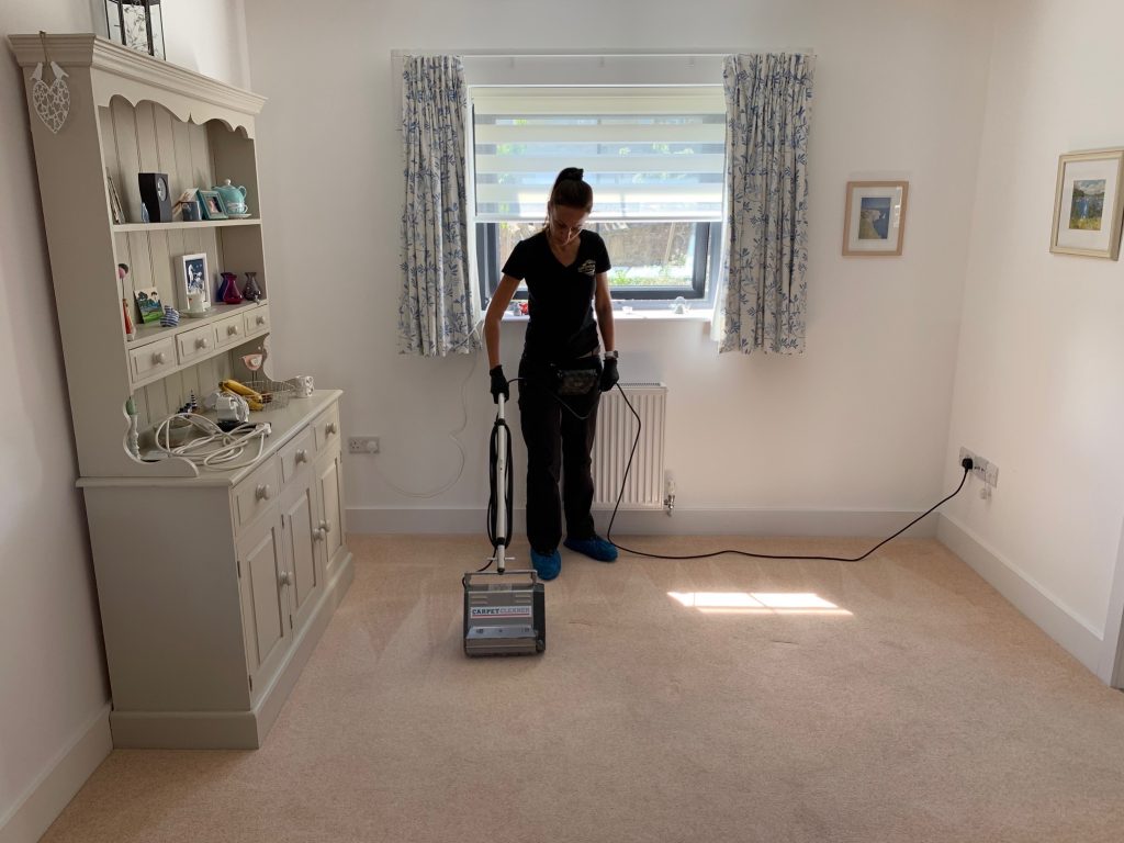 Carpet stain removal as part of professional carpet cleaning in Ferndown